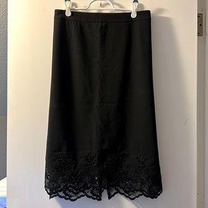 Lane Bryant Pencil Skirt Trimmed w/ Lace & Sequins
